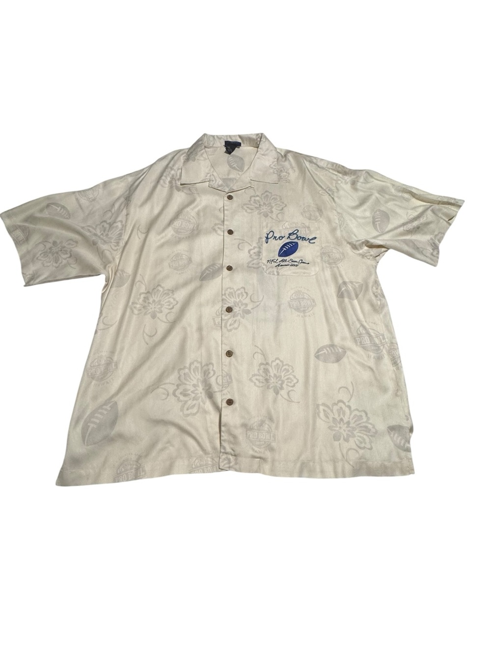 2007 NFL Football All Star Pro Bowl Hawaii Reebok Short-Sleeve Button-Down XXL